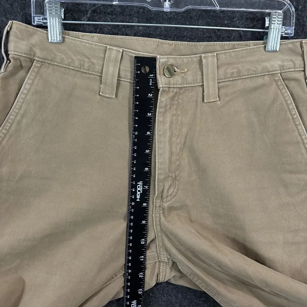 Carhartt Pants Men's 32x31 Khaki Relaxed Fit Carpenter Work Utility Straight Leg